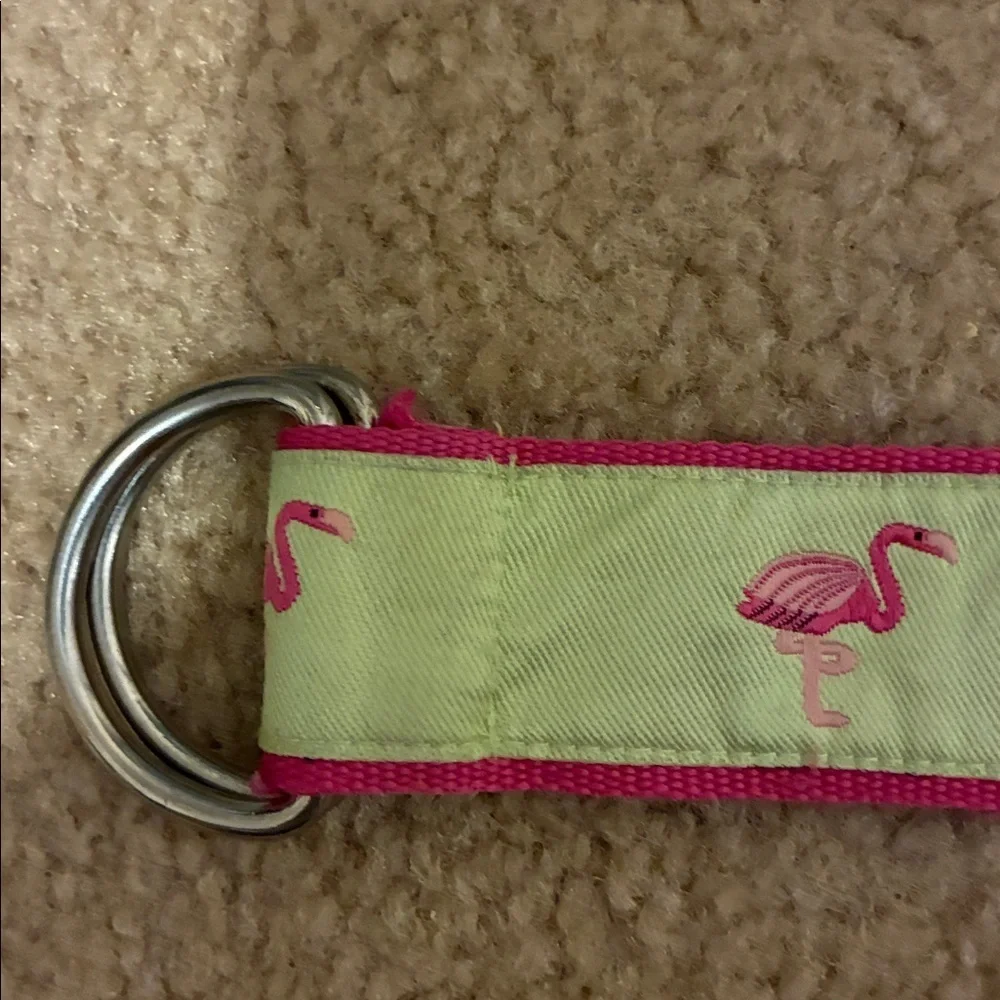 Toe Goz D Ring Pink/Green Flamingo Belt- S